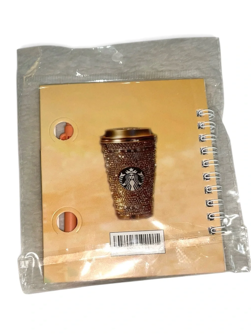 MINI UNBRANDED NOTEBOOK & PEN SET WITH STARBUCKS COFFEE CUP MOTIF